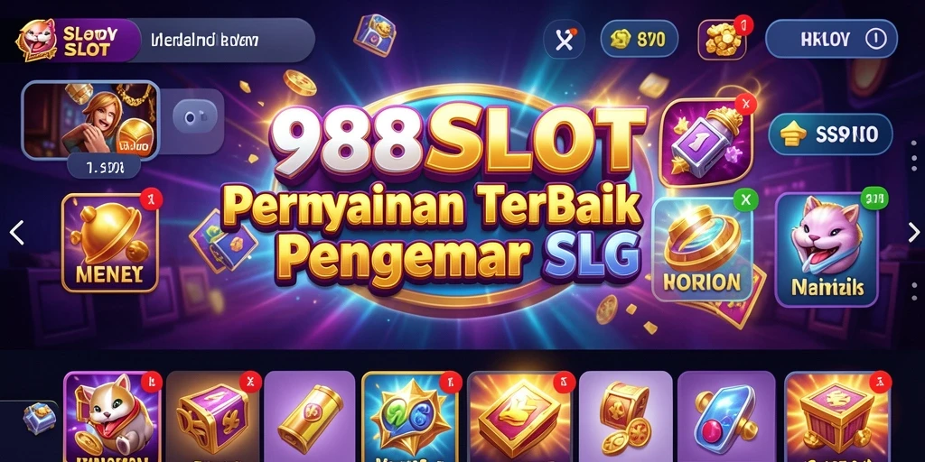 Tampilan gameplay seru di 988SLOT dengan berbagai tema slot.