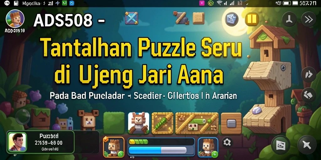 Tampilan menarik dari gameplay puzzle ADS508 yang menantang.