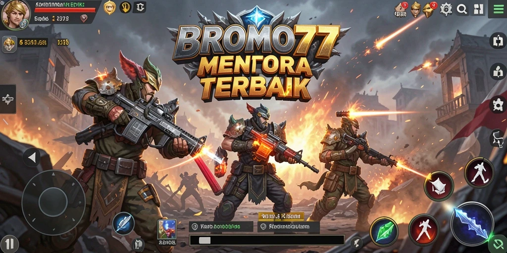 Tampilan gameplay seru dalam BROMO77 dengan strategi menara yang mendebarkan.