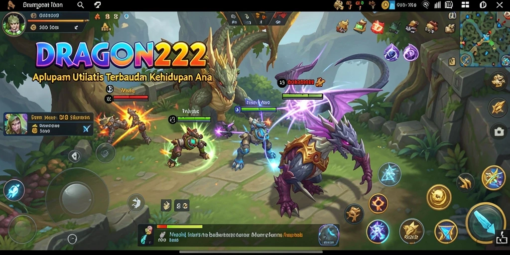 Screenshot utama DRAGON222 menunjukkan antarmuka yang ramah pengguna dan fitur utilitas.