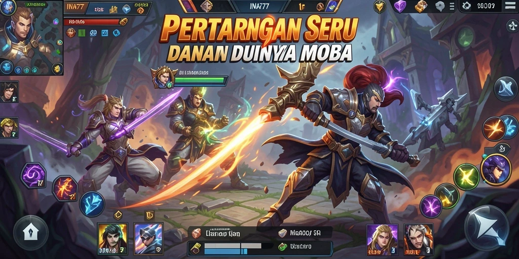 Tampilan gameplay seru di dunia MOBA INA777.