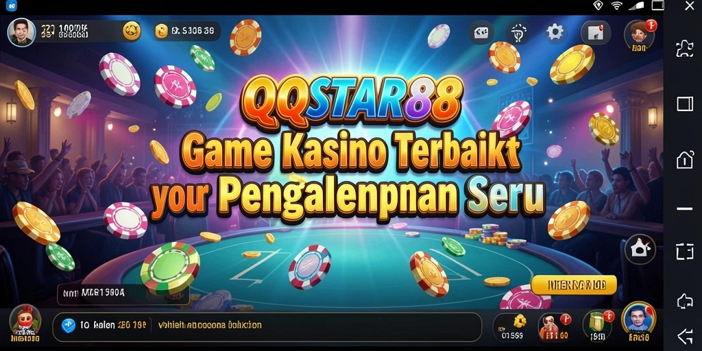 Screenshot menunjukkan gameplay seru dari QQSTAR88 di kasino virtual.